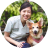 Vet with dog