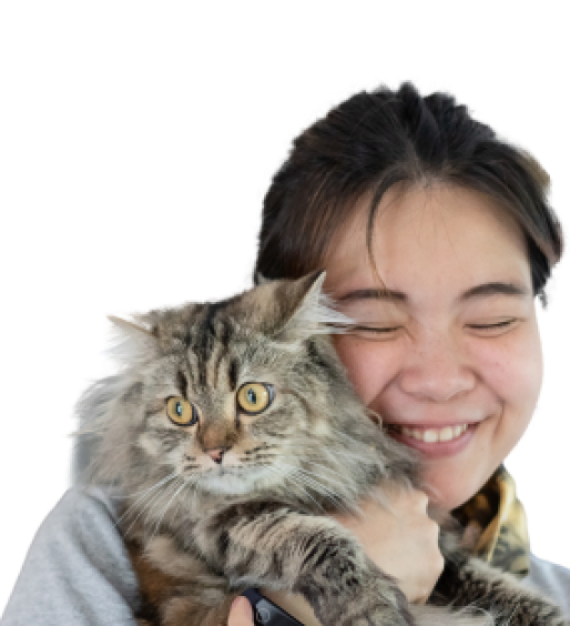 girl with dog